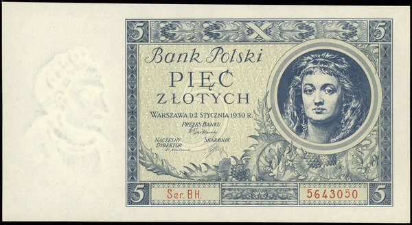 5 złotych, 2.01.1930