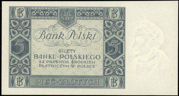 5 złotych, 2.01.1930