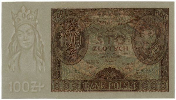 100 złotych, 9.11.1934