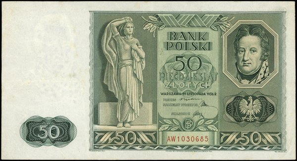 50 złotych, 11.11.1936; Jan Henryk Dąbrowski, se