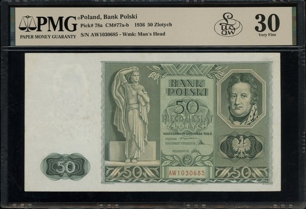 50 złotych, 11.11.1936; Jan Henryk Dąbrowski, se