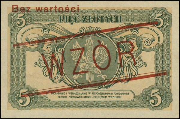 bilet zdawkowy – 5 złotych, 1.05.1925