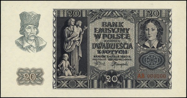 20 złotych, 1.03.1940