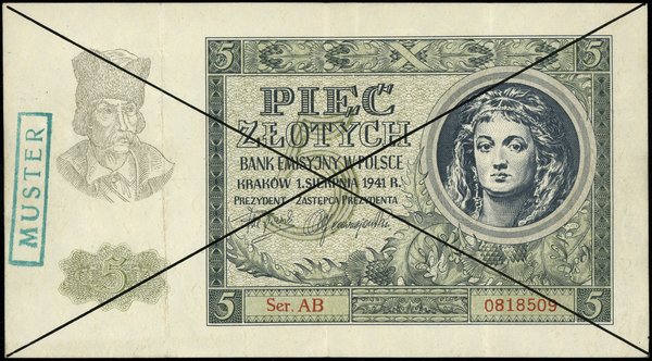 5 złotych, 1.08.1941