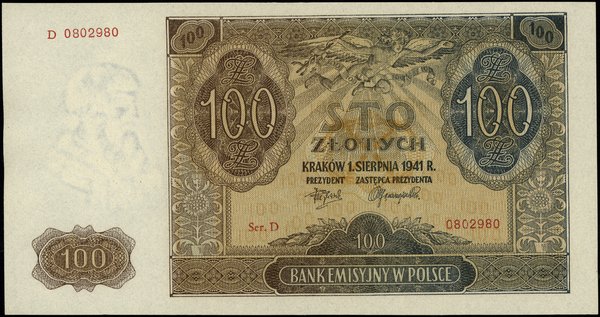 100 złotych, 1.08.1941