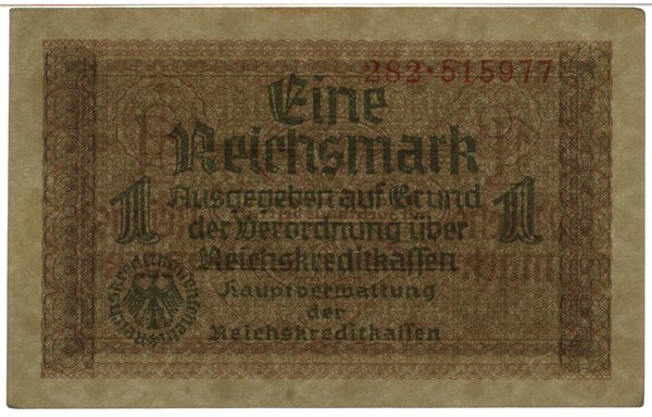 Reichskreditkasse. 1 Reichsmark, bez daty (1940–1945)