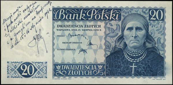 20 złotych, 15.08.1939