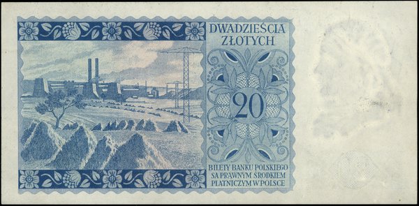 20 złotych, 15.08.1939; bez oznaczenia serii i n