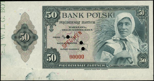 50 złotych, 20.08.1939