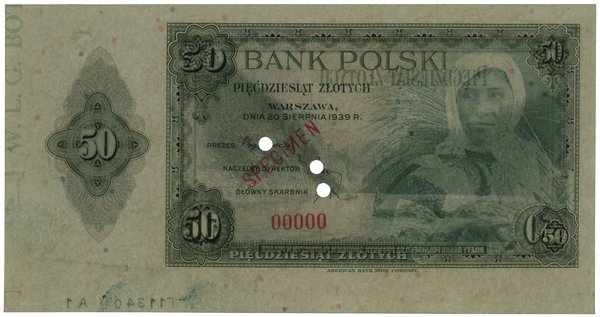 50 złotych, 20.08.1939