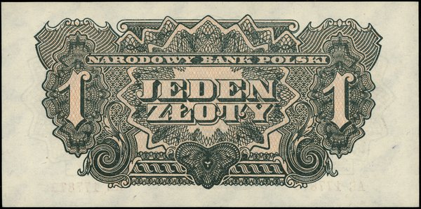 1 złoty, 1944; w klauzuli OBOWIĄZKOWYM, seria АЕ