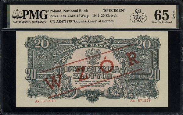 20 złotych, 1944