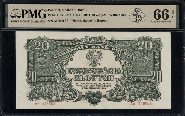 20 złotych, 1944