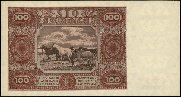 100 złotych, 15.07.1947; seria C, numeracja 7386