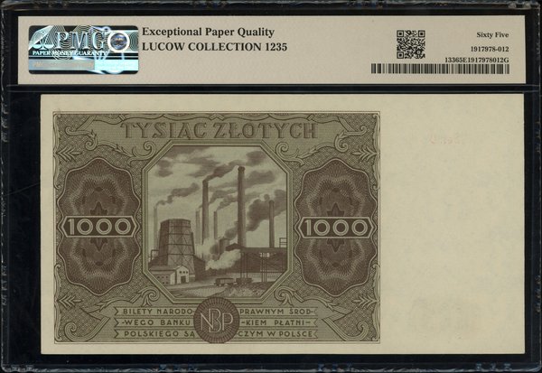 1.000 złotych, 15.07.1947; seria D, numeracja 15