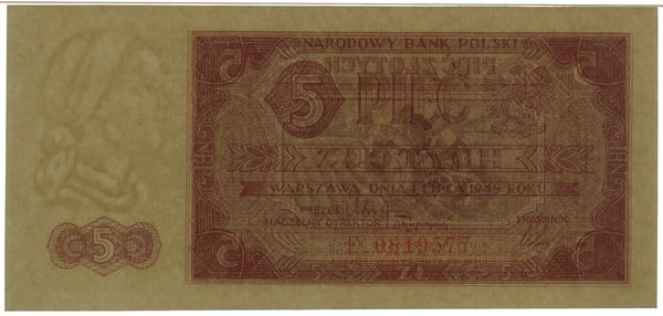 5 złotych, 1.07.1948