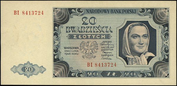 20 złotych, 1.07.1948