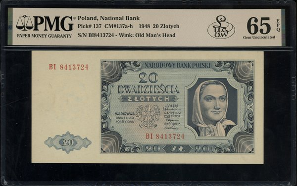 20 złotych, 1.07.1948