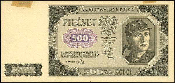 500 złotych, 1.07.1948; bez oznaczenia serii i n