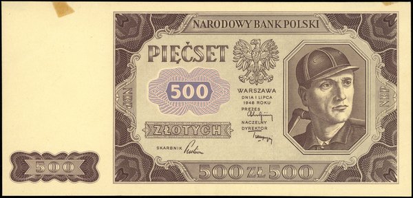 500 złotych, 1.07.1948; bez oznaczenia serii i n