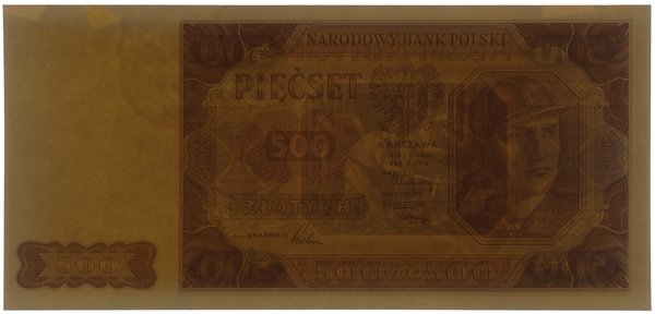 500 złotych, 1.07.1948; bez oznaczenia serii i n