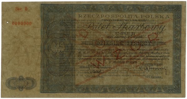 Bilet skarbowy Ministerstwa Skarbu na 10.000 złotych, 25.03.1946