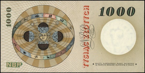 1.000 złotych, 29.10.1965; seria A, numeracja 19