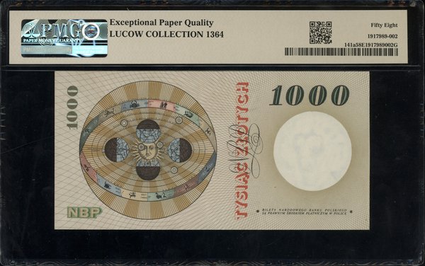 1.000 złotych, 29.10.1965; seria A, numeracja 19