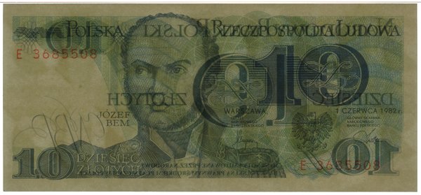 10 złotych, 1.06.1982