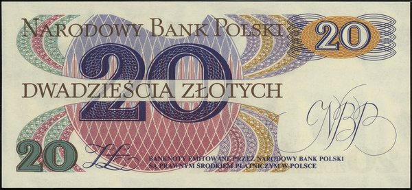 20 złotych, 1.06.1982