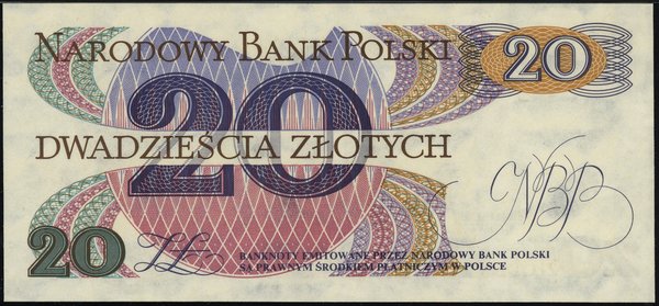 20 złotych, 1.06.1982