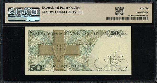 50 złotych, 1.06.1979; rzadsza seria BY, numerac