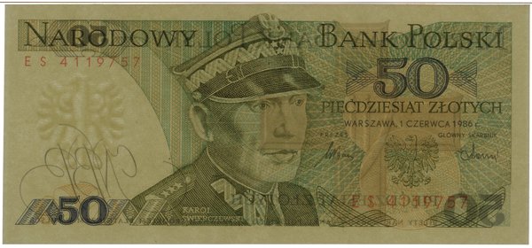 50 złotych, 1.06.1986