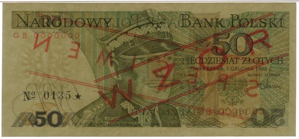 50 złotych, 1.12.1988