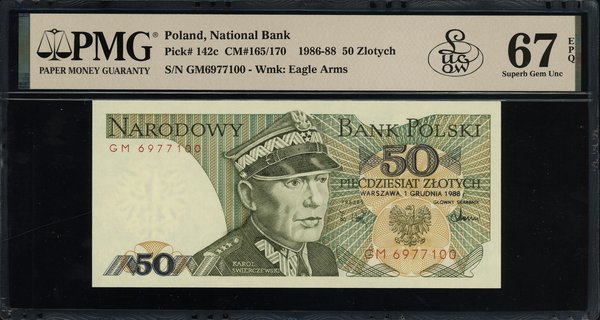 50 złotych, 1.12.1988; seria GM, numeracja 69771