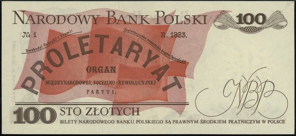 100 złotych, 15.01.1975; bardzo rzadka seria K, 