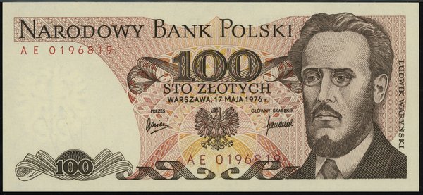 100 złotych, 17.05.1976