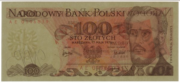 100 złotych, 17.05.1976