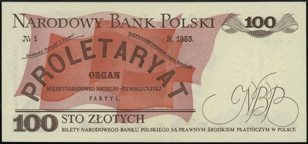 100 złotych, 1.06.1982; seria HM, numeracja 4506