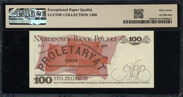 100 złotych, 1.06.1982; seria HM, numeracja 4506