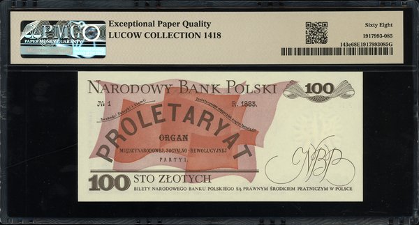 100 złotych, 1.12.1988; seria PN, numeracja 2430