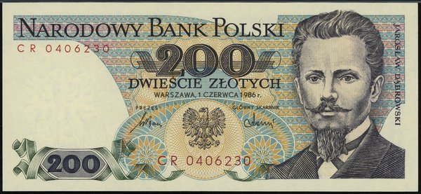 200 złotych, 1.06.1986