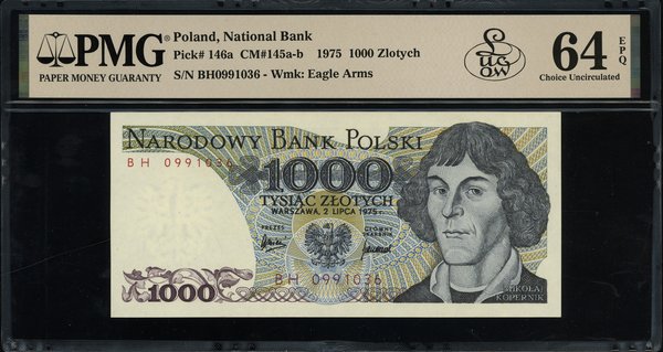 1.000 złotych, 2.07.1975; esktremalnie rzadka se