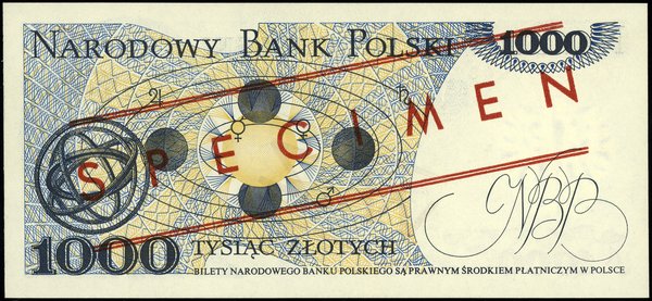 1.000 złotych, 1.06.1982; seria DE, numeracja 00