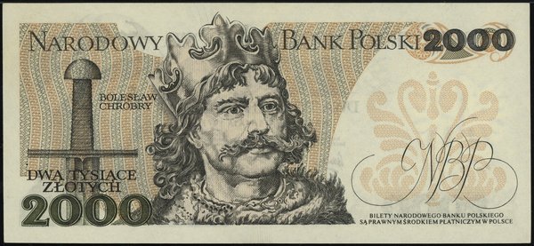 2.000 złotych, 1.05.1977; rzadka seria H, numera