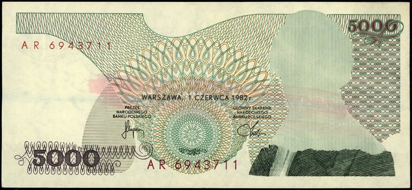 5.000 złotych, 1.06.1982; seria AR, numeracja 69