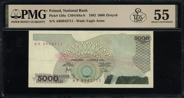 5.000 złotych, 1.06.1982; seria AR, numeracja 69