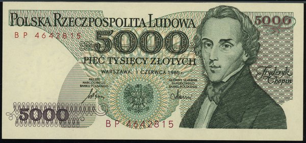 5.000 złotych, 1.06.1986