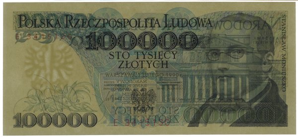 100.000 złotych, 1.02.1990