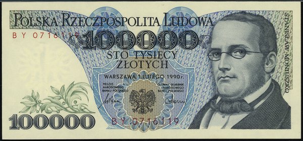 100.000 złotych, 1.02.1990